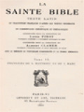 La Sainte Bible: Texte Latin IX. Évangiles De S. Matthieu Et De S. Marc