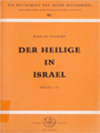 Der Heilige In Israel: Jesaja 1-12