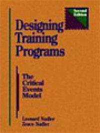 Designing Training Programs: The Critical Events Model