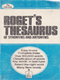 Roget's Thesaurus Of Synonyms And Antonyms