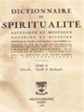 Dictionnaire De Spiritualité (Ascétique Et Mystique; Doctrine Et Histoire) Tome II.1: Cabasilas - Cyrille De Scythopolis