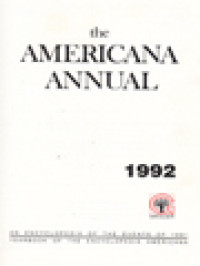 Image of The Americana Annual 1992 / Encyclopedia Americana
