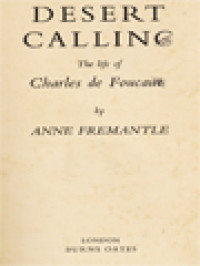 Image of Desert Calling: The Life Of Charles De Foucauld