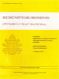 Redemptor Hominis (Penebus Umat Manusia): Ensiklik Bapa Suci Yohanes Paulus II Kepada Seluruh Gereja Katolik Pada Permulaan Masa Jabatannya 4 Maret 1979