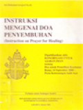 Instruksi Mengenai Doa Penyembuhan (Instruction On Prayer For Healing)