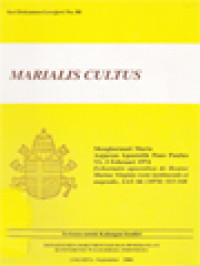 Image of Marialis Cultus: Menghormati Maria Anjuran Apostolik Paus Paulus VI, 2 Februari 1974