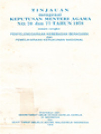 Image of Tinjauan Mengenai Keputusan Menteri Agama No.70 Dan 77 Tahun 1978: Dalam Rangka Penyelenggaraan Kebebasan Beragama Dan Pemeliharaan Kerukunan Nasional