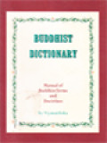 Buddhist Dictionary: Manual Of Buddhist Terms And Doctrines