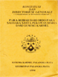 Image of Konstitusi Dan Directorium Generale Para Rubiah Dari Ordo Para Saudara Santa Perawan Maria Dari Gunung Karmel