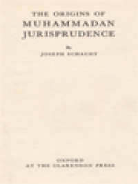 Image of The Origins Of Muhammadan Jurisprudence