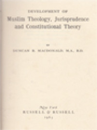 Image of Development Of Muslim Theology, Jurisprudence And Constitutional Theory