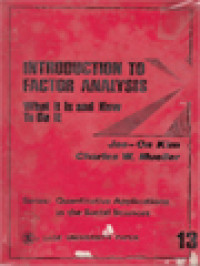 Image of Introduction To Factor Analysis: What It Is And How To Do It