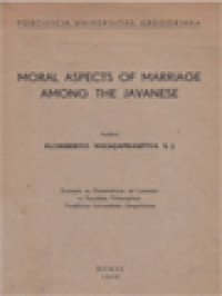 Image of Moral Aspects Of Marriage Among The Javanese