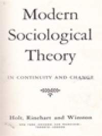 Modern Sociological Theory: In Continuity And Change / Howard Becker, Alvin Boskoff (Edited)