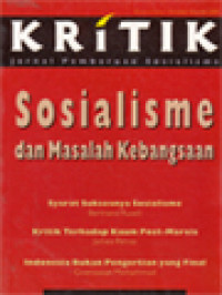 Kritik - Jurnal Pembaruan Sosialisme: Sosialisme Dan Masalah Kebangsaan