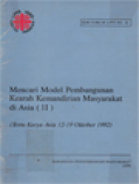 Image of Mencari Model Pembangunan Kearah Kemandirian Masyarakat Di Asia (II)