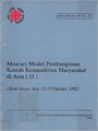 Mencari Model Pembangunan Kearah Kemandirian Masyarakat Di Asia (II)