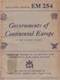 Governments Of Continental Europe I