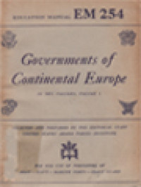 Governments Of Continental Europe I