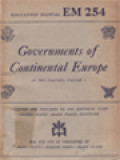 Governments Of Continental Europe II