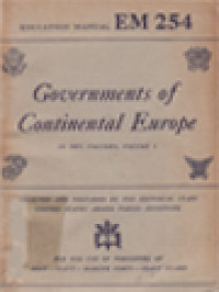 Governments Of Continental Europe II