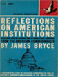Image of Reflections On American Institutions