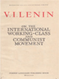 On The International Working-Class And Communist Movement