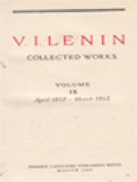 Collected Works XVIII: April 1912 - March 1913