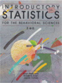 Image of Introductory Statistics For The Behavioral Sciences