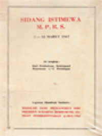 Image of Sidang Istimewa M.P.R.S: 7-12 Maret 1967