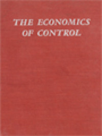Image of The Economics Of Control: Priciples Of Welfare Economics