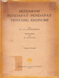 Sejarah Pendapat-Pendapat Tentang Ekonomi