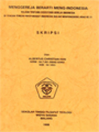 Image of Menggereja Berarti Meng-Indonesia, Kajian Tentang Eksistensi Gereja Indonesia Di Tengah-Tengah Masyarakat Indonesia Dalam Menyongsong Abad Ke-21