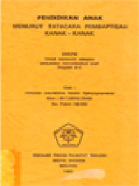 Image of Pendidikan Anak, Menurut Tatacara Pembaptisan Kanak-Kanak