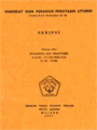 Image of Hakekat dan Peranan Perayaan Liturgi, (Analisa Kritis Berdasarkan SC 28)