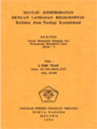 Image of Menuju Keberimanan Dengan Landasan Religiositas, Refleksi Atas Teologi Kontekstual