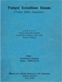 Image of Fungsi Kenabian Imam, (Uraian Biblis Dogmatis)