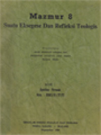 Image of Mazmur 8 Suatu Eksegese Dan Refleksi Teologis