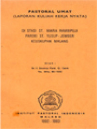 Pastoral Umat, (Laporan Kuliah Kerja Nyata), Di Stasi St. Maria Rambipuji Paroki St. Yusup - Jember Keuskupan Malang