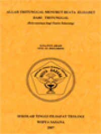 Image of Allah Tritunggal Menurut Beata Elisabet Dari Tritunggal, (Relevansinya Bagi Dunia Sekarang)