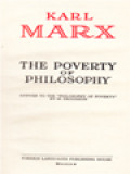 The Poverty Of Philosophy: Answer To The 