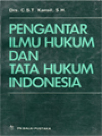 Image of Pengantar Ilmu Hukum Dan Tata Hukum Indonesia