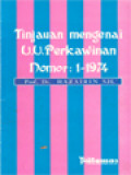 Tinjauan Mengenai U.U Perkawinan Nomor: 1-1974