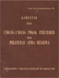 Image of Komentar Atas Undang-Undang Pokok Perumahan Dan Peraturan Sewa-Menjewa