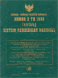 Undang-Undang Republik Indonesia Nomor 2 Tahun 1989 Tentang Sistem Pendidikan Nasional