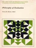 Philosophy Of Evaluation / Ernest R. House (Editor)