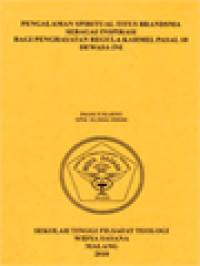 Image of Pengalaman Spiritual Titus Brandsma Sebagai Inspirasi Bagi Penghayatan Regula Karmel Pasal 10 Dewasa Ini