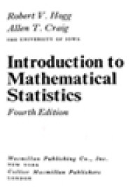 Introduction To Mathematical Statistics