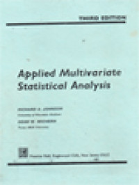 Image of Applied Multivariate Statistical Analysis