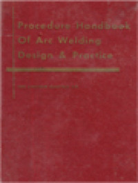 Procedure Handbook Of ARC Welding Design And Practice